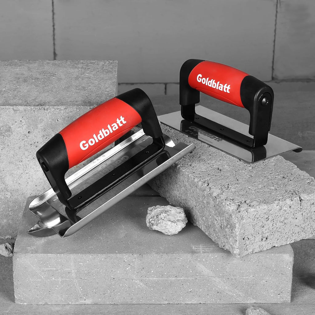 Concrete Tools Include Edger (6" x 3", 1/4"R) and Groover (6" x 3", 1/2"W, 1/2"D), Stainless Steel Concrete Finishing