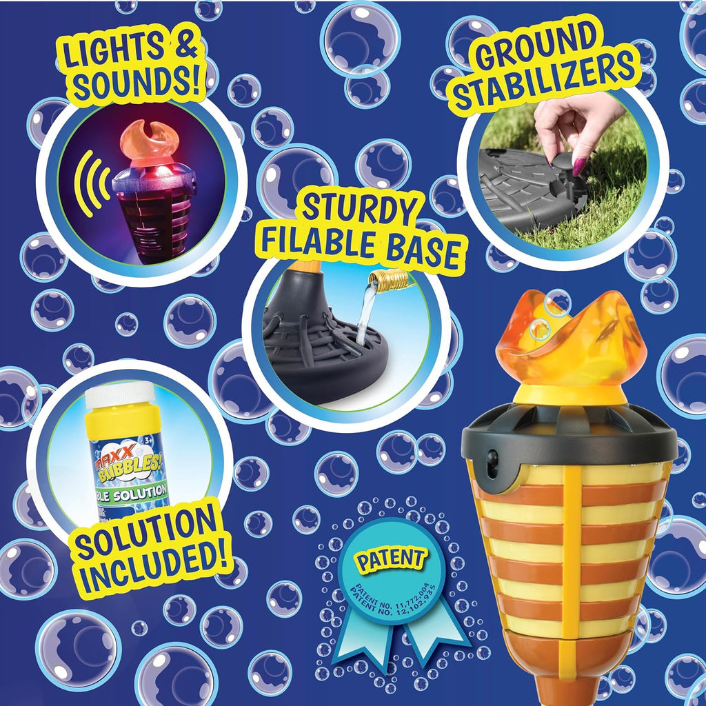 Tiki Torch Bubbler - Bubble Machine - for Kids, Teens