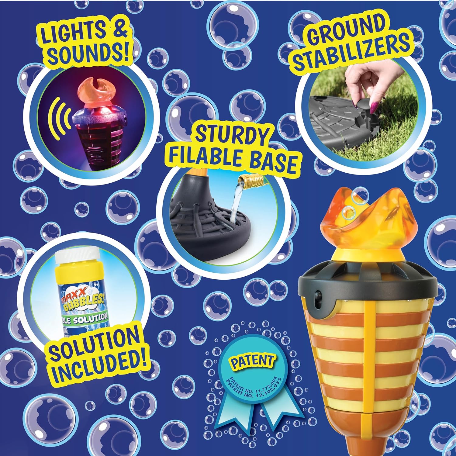 Tiki Torch Bubbler - Bubble Machine - for Kids, Teens