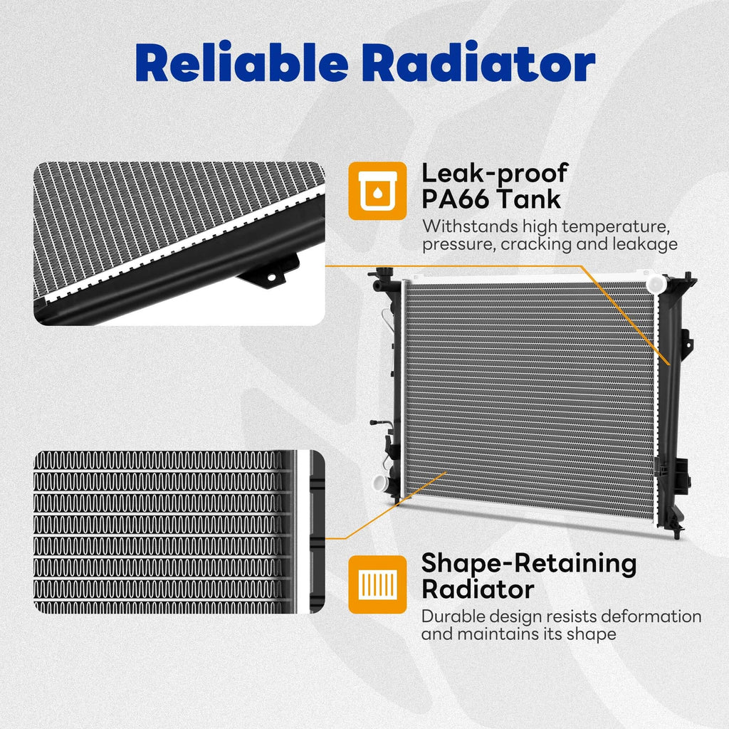 SYNTHACY Aluminum Radiator Compatible with 2006-2010 Hyundai Sonata CU2831