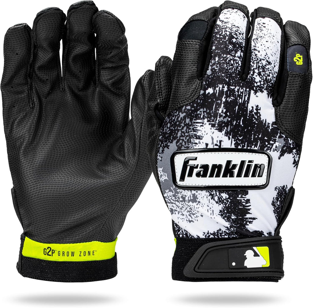 MLB Youth Teeball Batting Gloves - Flexible Pro Kids Baseball + Softball Gloves for Boys + Girls