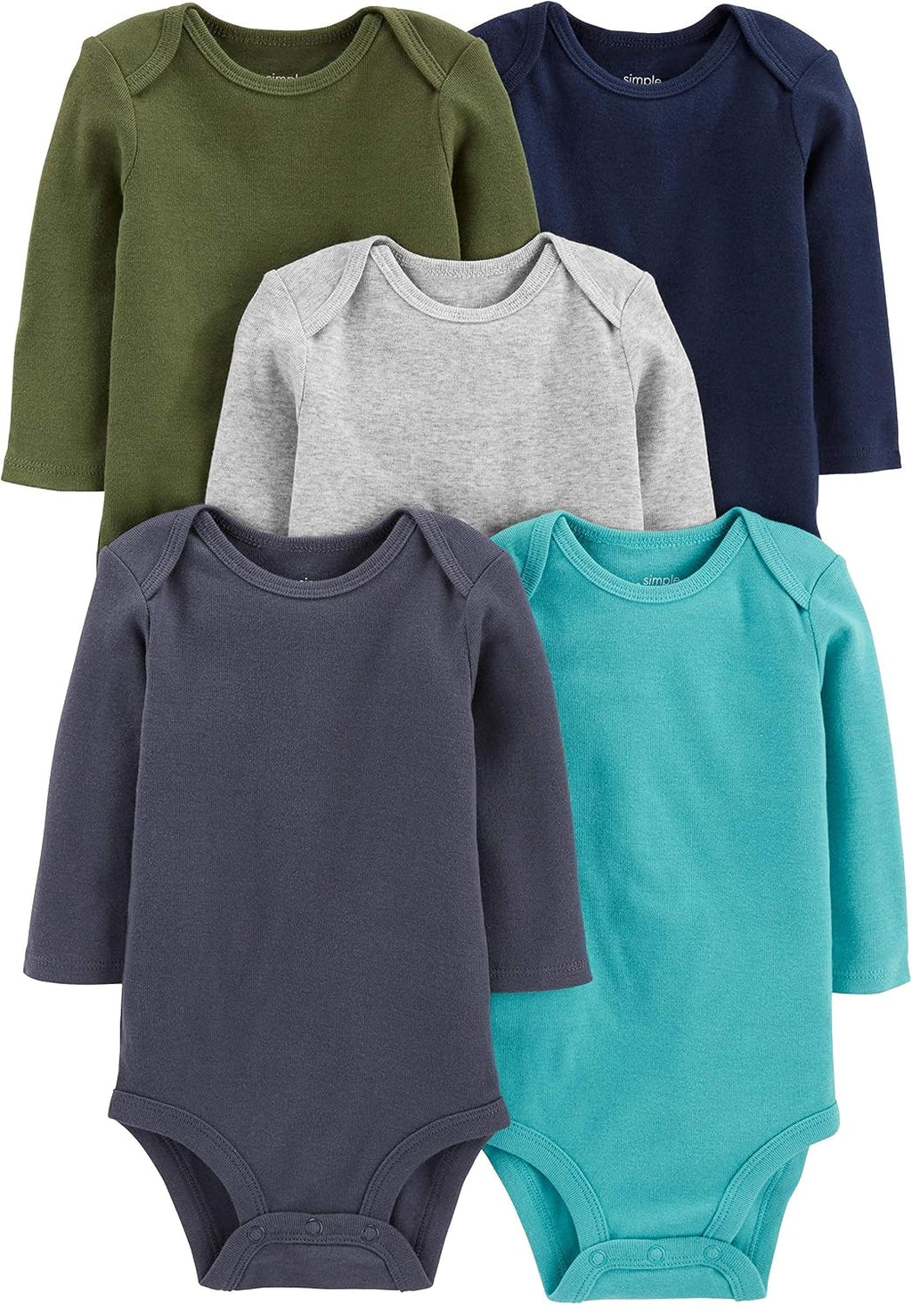 Baby Boys Long-Sleeve Bodysuit Pack of 5Bodysuit