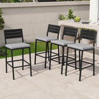 26.8"Outdoor/ Indoor Counter Height Bar Stools Set of 4 with Backrest