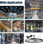 10 Pack UFO LED High Bay Light 200W, 30000LM 5000K AC100-277V