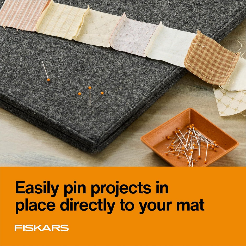14" x 28" Folding Wool Pressing Mat, Portable Ironing Surface | Wool Material Grips & Holds Fabric in Place, Folds