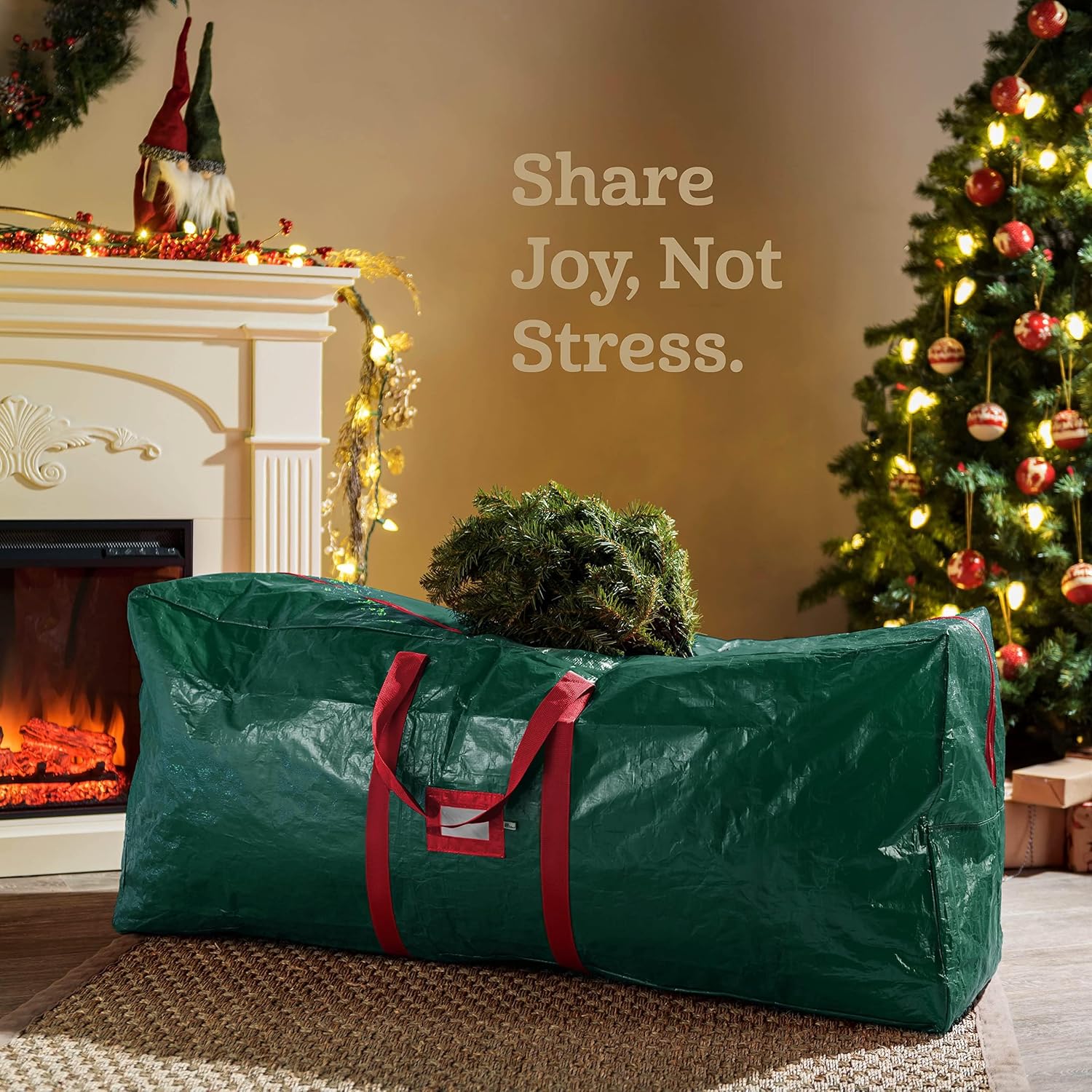 Christmas Tree Storage Bag - Fits 7.5 Ft Artificial Trees - Plastic, Waterproof Christmas Tree Bag For Storage Box