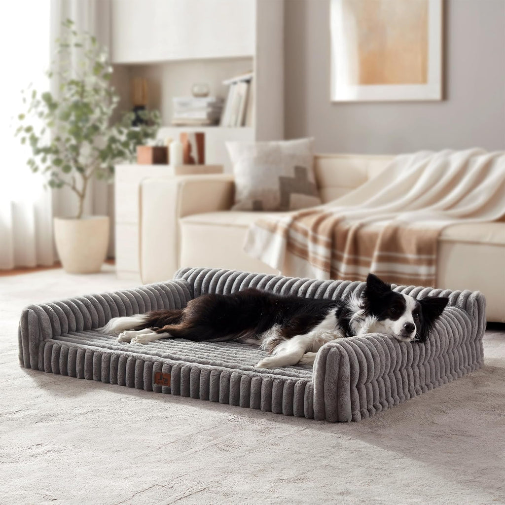 Orthopedic Dog Bed Large Pet Beds with Removable Washable Cover, Couch-Like Sofa Design for S to XXL Dogs Up to 50