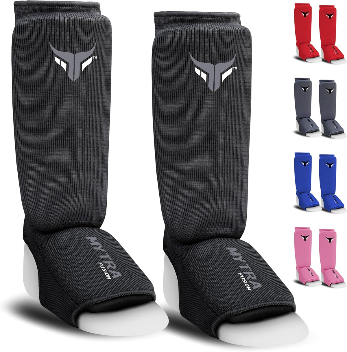 Kids Kickboxing Shin Guards, Elasticated Shin and Instep Protector for MMA, Muay Thai, Training, Sparring and Martial