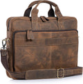 Leather briefcase 16 inch Laptop Messenger Bag for Men and Women Best Office Satchel Bag