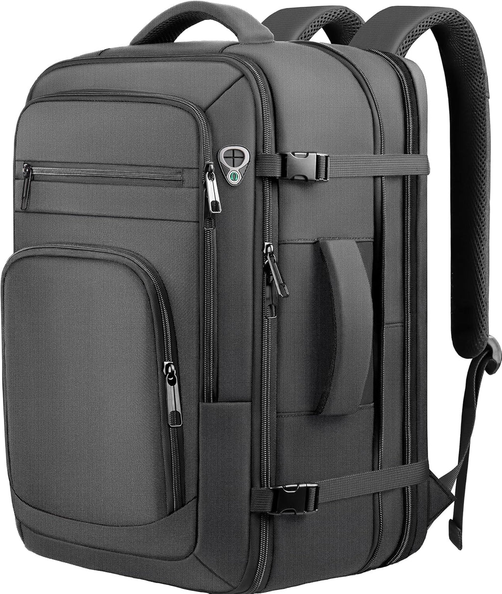 Roomy Travel Backpack, Expandable 40L-50L Carry On Backpack For 17.3" Laptop,TSA Flight Approved Business Travel