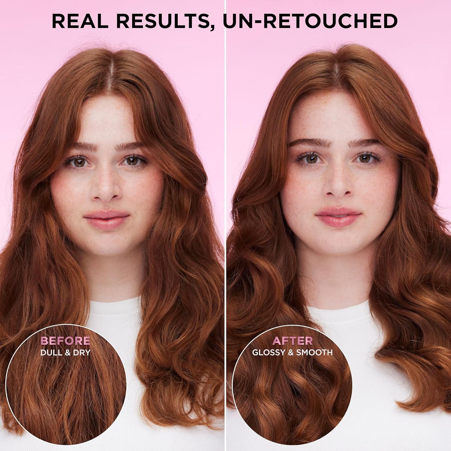 L’Oreal Paris Sulfate Free Glossing Shampoo and Conditioner Set with Glycolic Acid, Provides Intense Glass Shine &