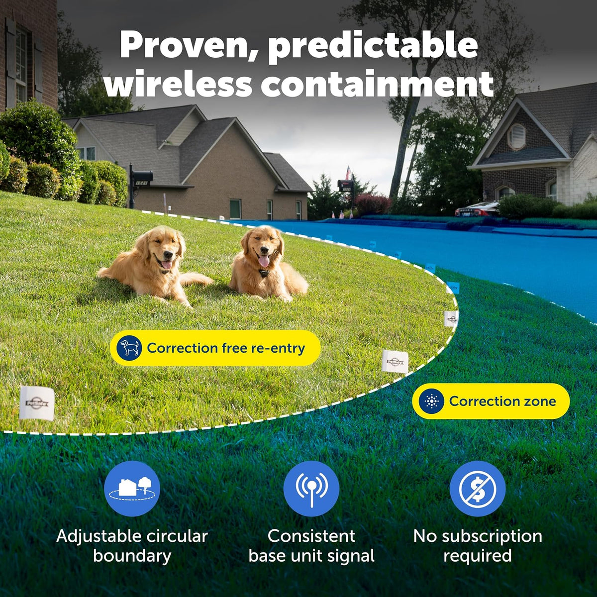 Stay & Play Compact Wireless Dog Fence, Up to 3/4 Acre