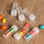 120 Pieces 5 ML Plastic Sample Bottles Vial Storage Mini Clear Storage Case with Lid Vial Storage Container Test Tube