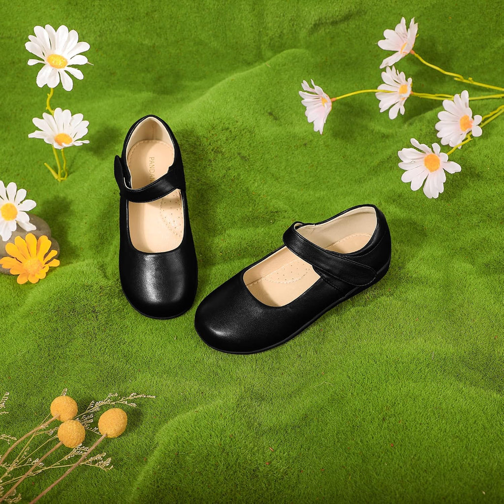 Girls Mary Jane School Uniform Flats Dress Shoes | Toddler/Little Kid/Big Kid, Roomy Round Toe, Breathable Insoles