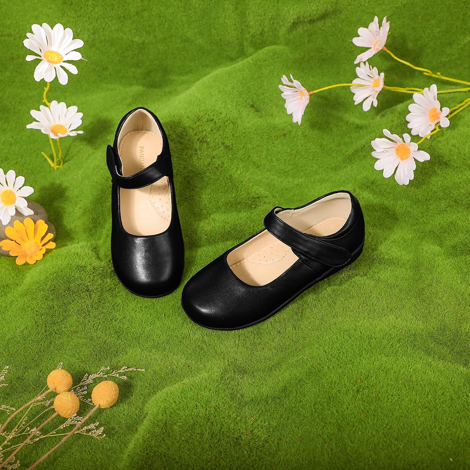Girls Mary Jane School Uniform Flats Dress Shoes | Toddler/Little Kid/Big Kid, Roomy Round Toe, Breathable Insoles
