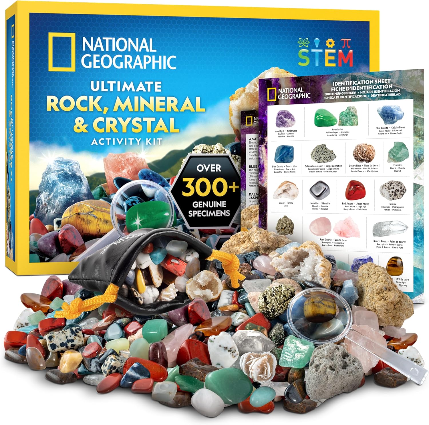 National Geographic Rock Collection with 300+ Gemstones and Minerals | Genuine Rocks, Minerals & Crystals, 2