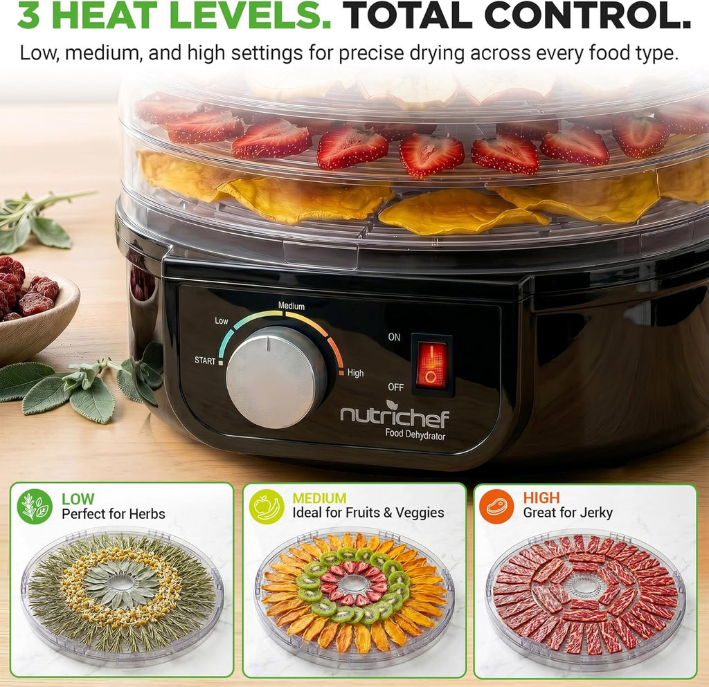 Food Dehydrator Machine - Professional Electric Multi-Tier Food Preserver, Meat or Beef Jerky Maker, Fruit &