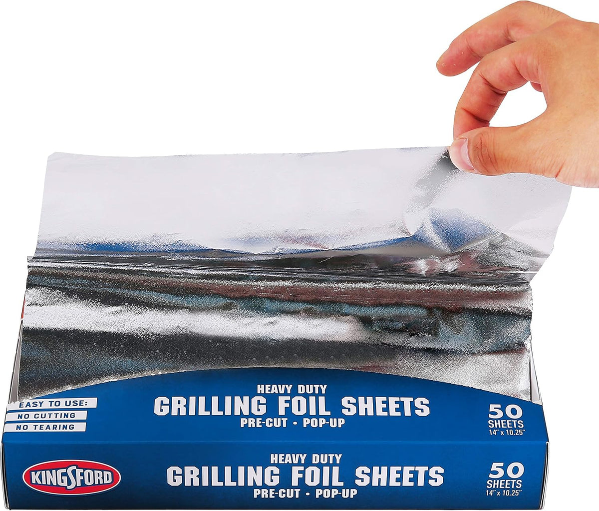 Heavy Duty Pop-Up Grilling Foil Sheets, 14 x 10.25 Inch, 50 Count