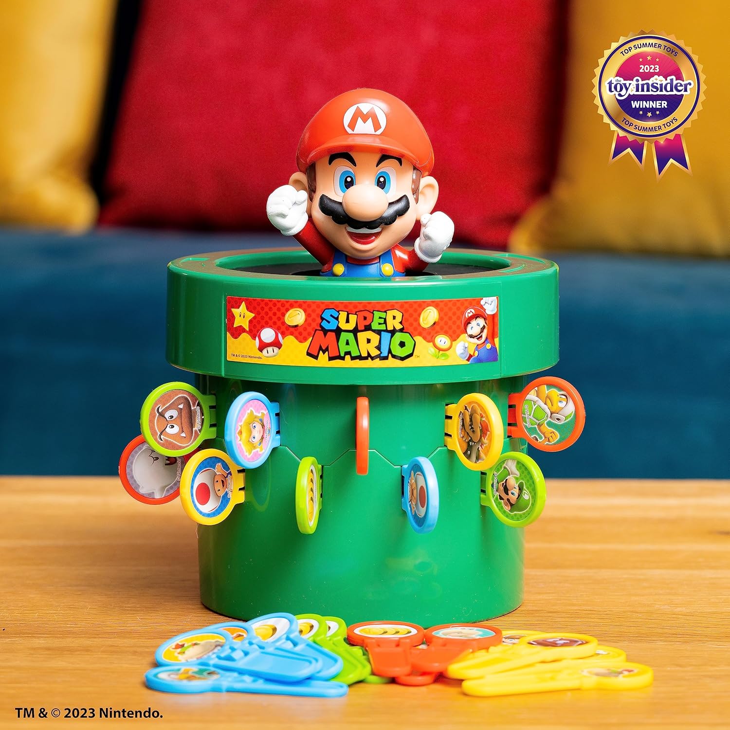 Pop Up Super Mario Game - Activities for Indoor Recess or Family Game Night - Officially Licensed Super Mario Toys