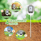 4-in-1 Soil Moisture Meter Digital Plant Temperature/Soil Moisture/pH Meter/Sunlight Intensity Backlight LCD Display