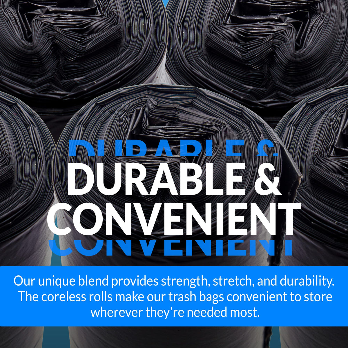13 Gallon Trash Bags | 1000 Bags | Black
