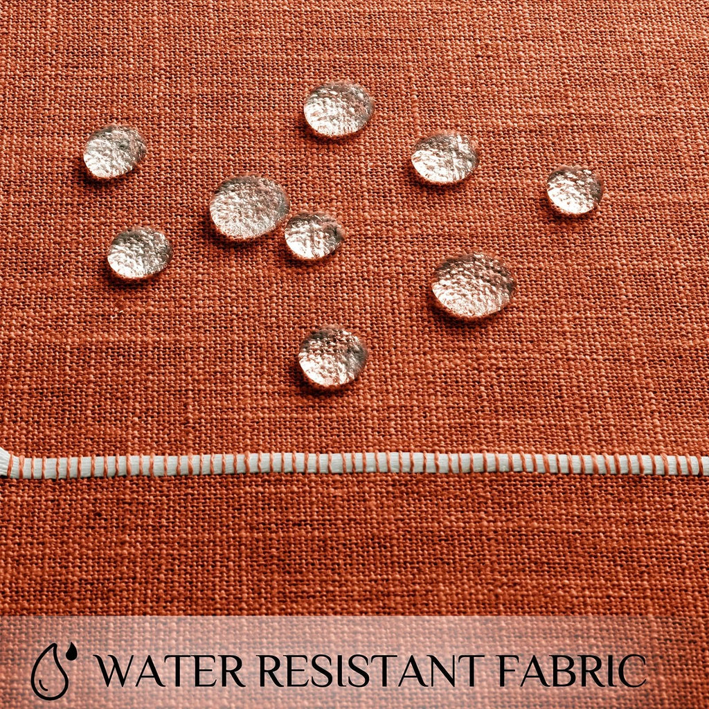 Fall Linen Rectangle Tablecloth with Tassel, 55 x 84 Inch