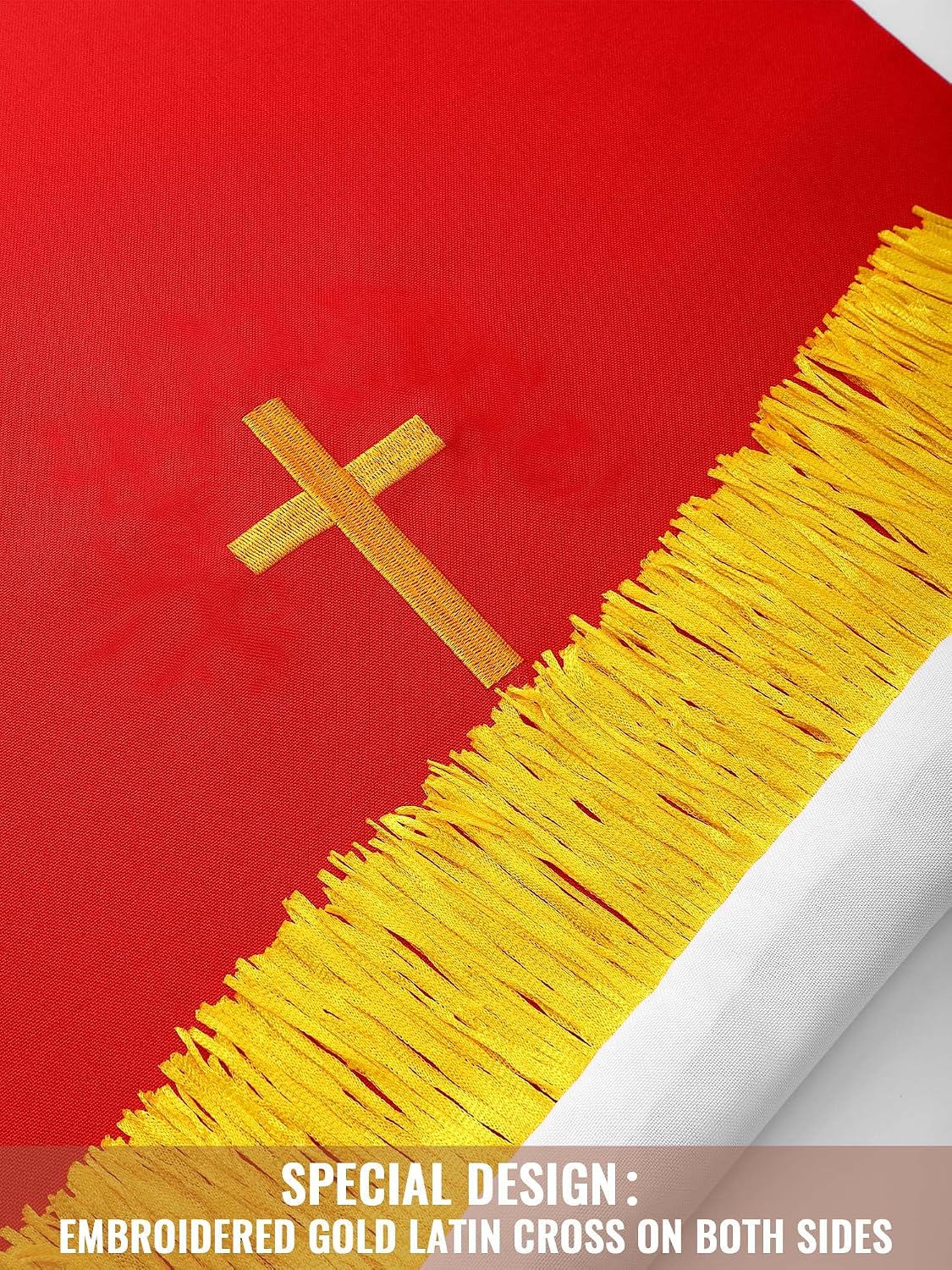 3 Set Parament Table Runner Altar Cloth Red and White