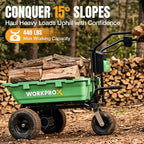 X 40V Electric Wheelbarrow, 440 lbs Load Capacity
