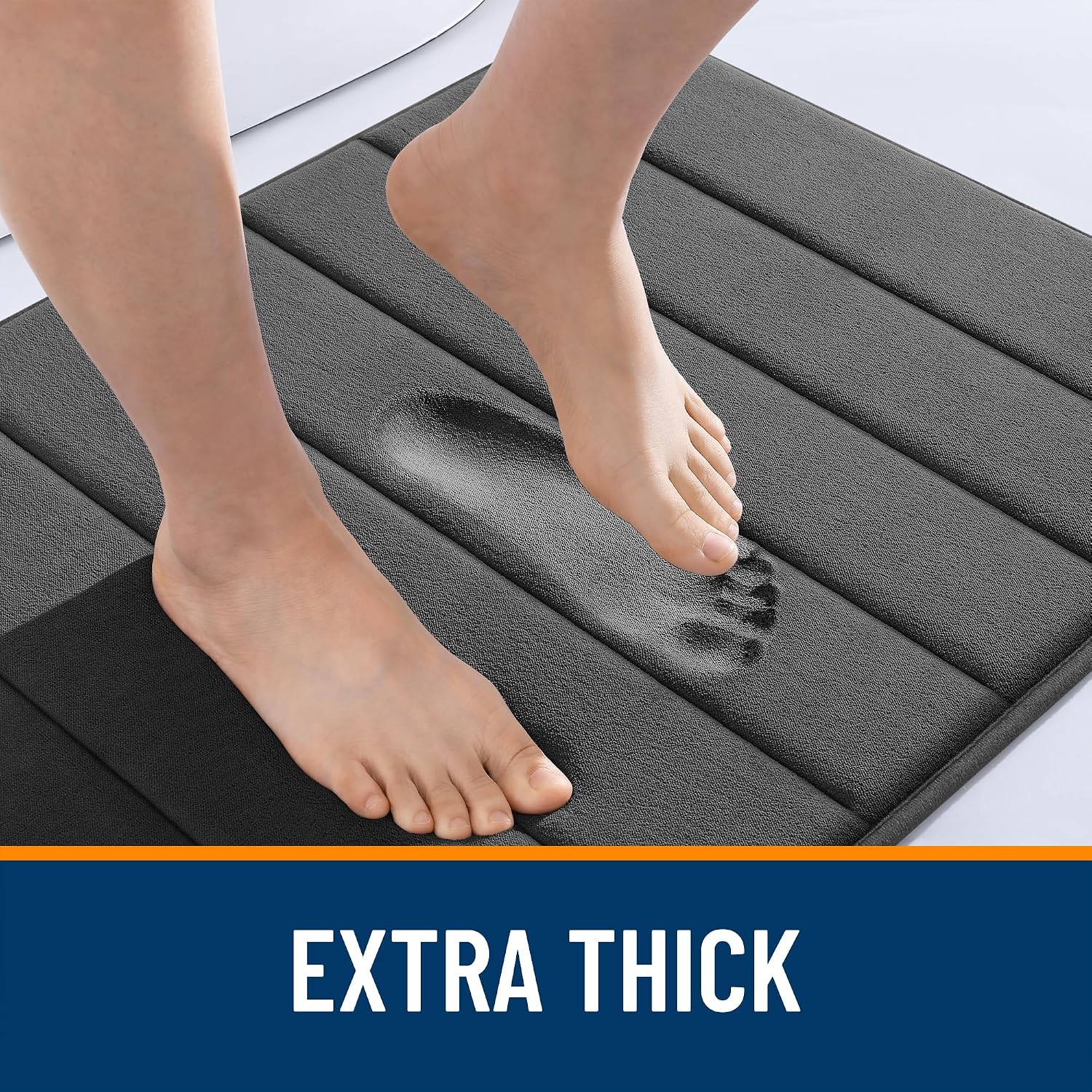 Memory Foam Bath Mat 34x21, Super Soft Absorbent Bathroom Rugs, Quick Dry, Machine Washable Shower Floor Rugs