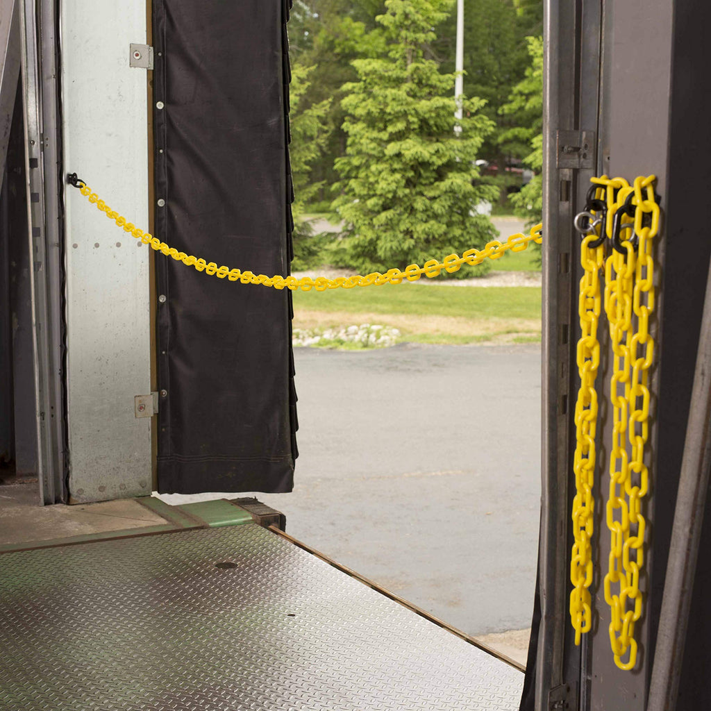 Mr. Chain Plastic Barrier Chain, Yellow, 25 ft Length (50002-25)