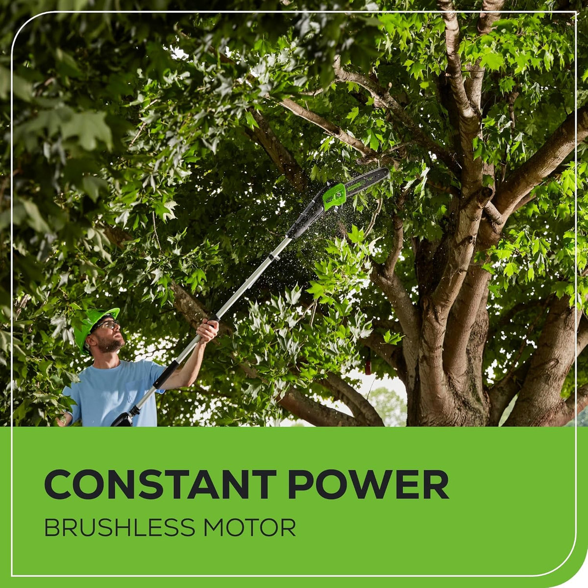 60V 10 in Electric Pole Saw, 2.0 Ah Battery and Charger