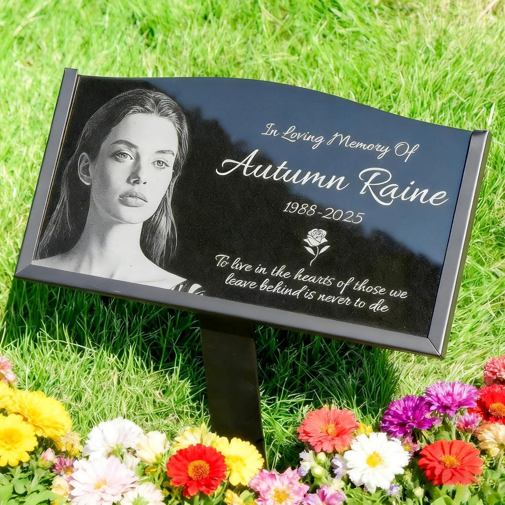 Personalized Human Memorial Stone, Headstone Grave Marker for Cemetery