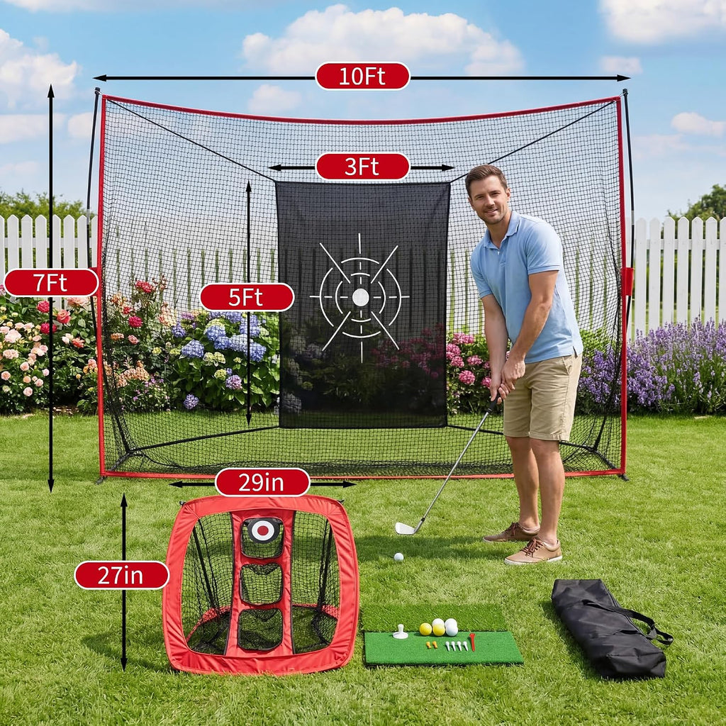 Golf Net, Golf Hitting Net for Backyard Driving Real Golf Balls