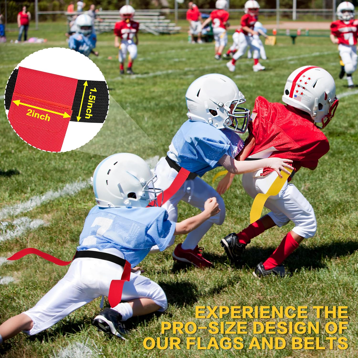 Flag Football Belts, Flag Football Set for Adults Kids and Youth, Flag Football Flags for Players Training Competition