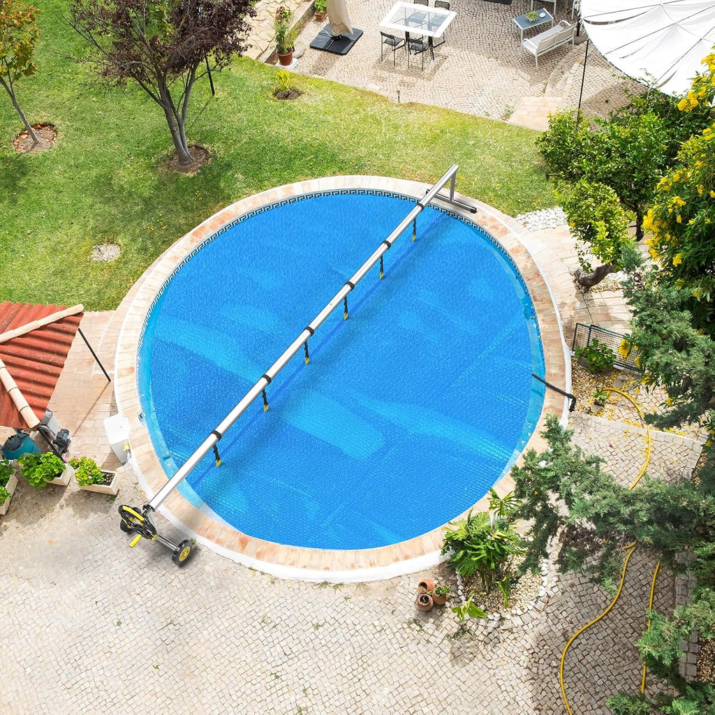 12 Mil Premium Solar Pool Cover – 12 FT Round Solar Blanket for Inground & Above-Ground Pools, Ultra-Durable Blue