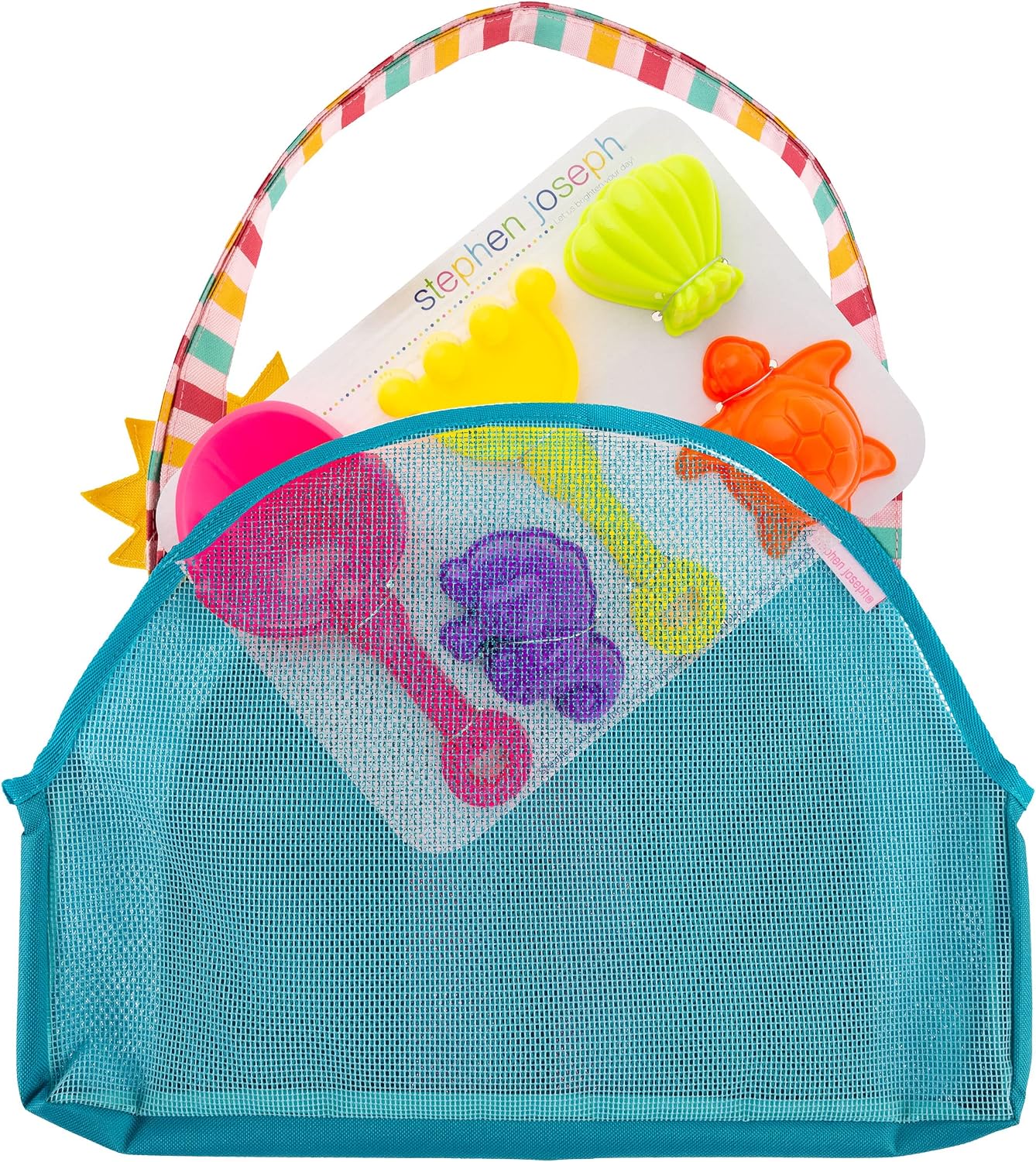 Beach Tote with Sand Toys - Toddler and Baby Beach Toys, Travel Friendly Beach Set, 6 Piece Beach Play Set, Beach Bag