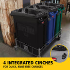 Slim Jim Trash Can, Black, 23-Gallon