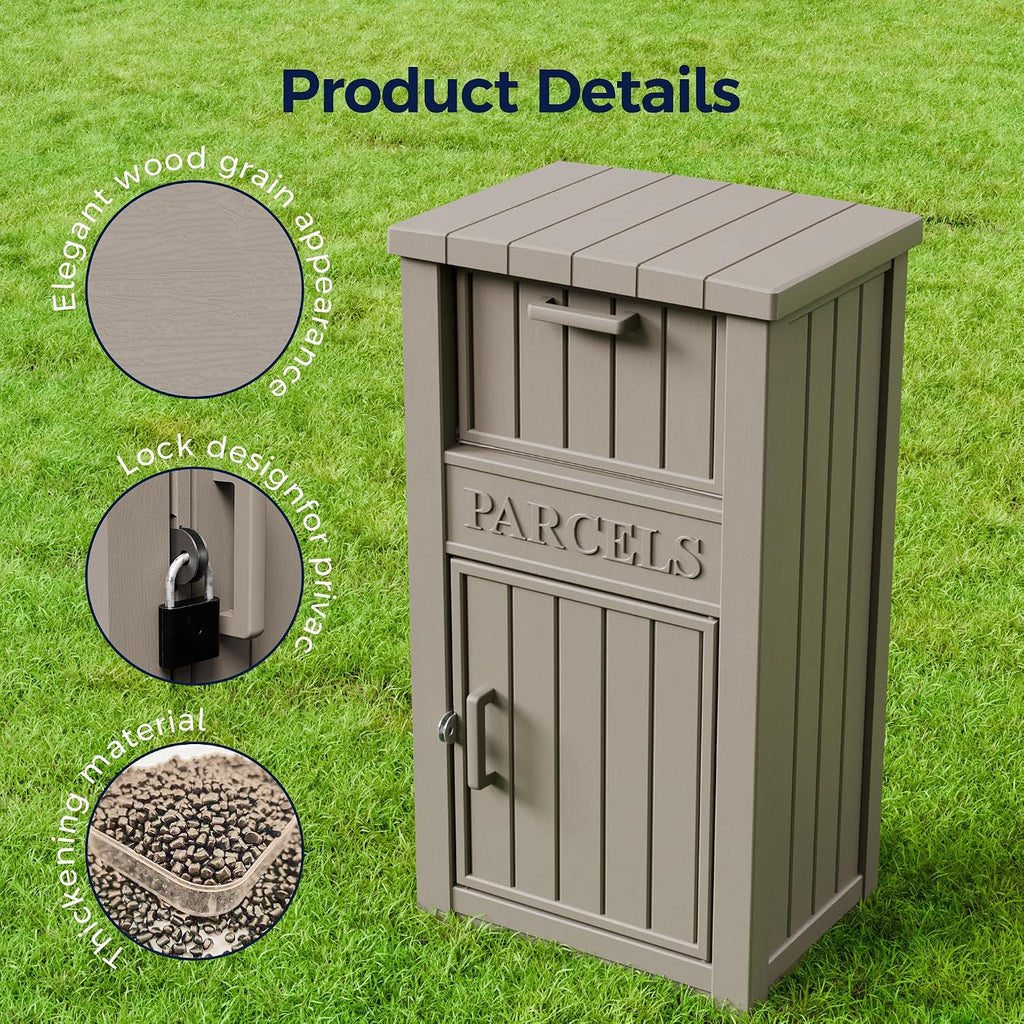 Outdoor Package Delivery Boxes, Lockable Anti-Theft Waterproof Delivery Boxes for Outdoor Use, Package Drop Box for
