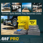 AWF PRO 20 Gallon Universal Spill Kit, 59 Pieces