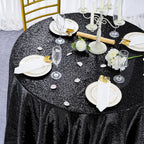 Black Sequin Round Tablecloth 90 Inch Glitter Party Table Cloth