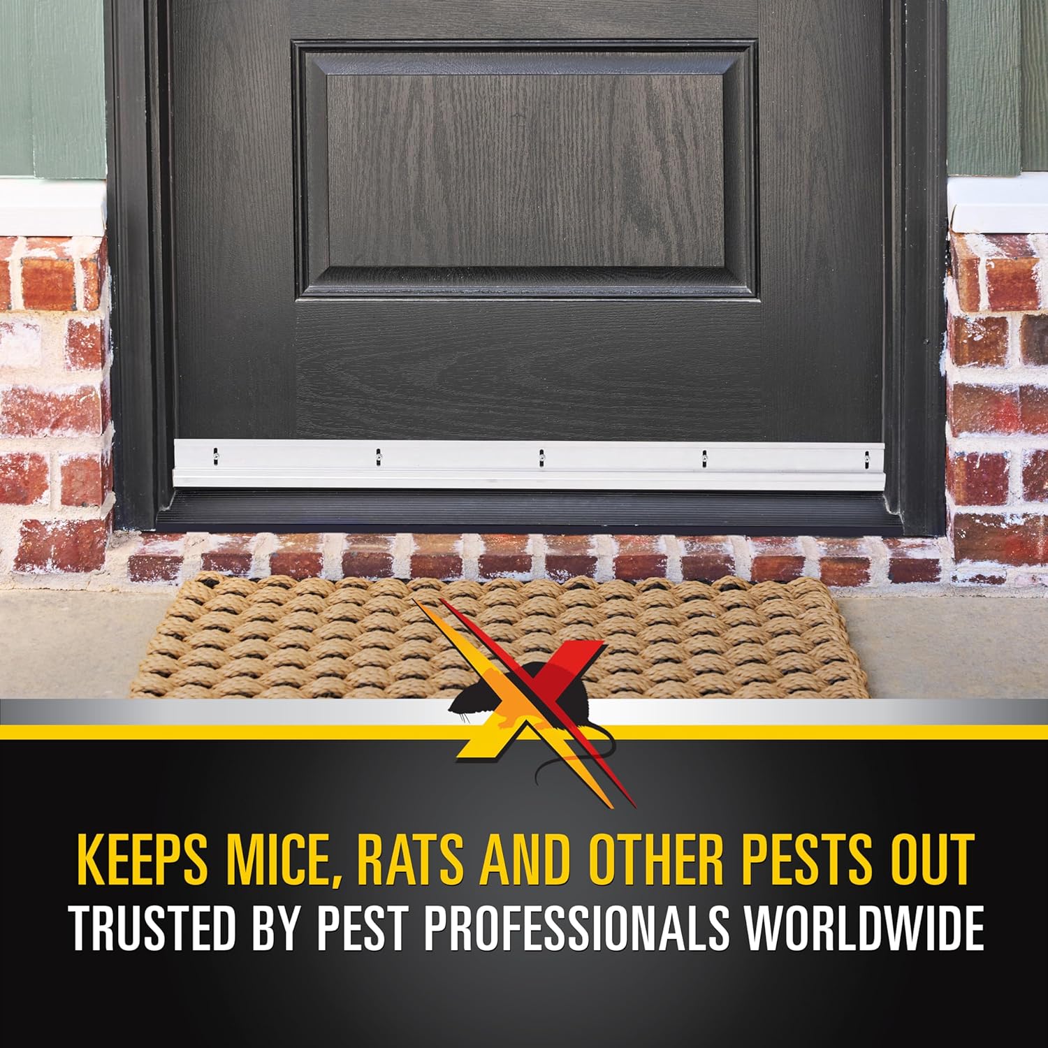 36" Versa-Line Rodent Proof Door Sweep, Mill Aluminum Finish – Seals Out Rodents and Pests, Easy to Install, Maximum