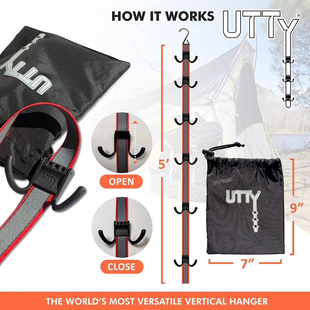 UTTY Multipurpose Portable Hanging Rack - Vertical Hockey Gear Drying Rack