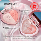 KimChiChic Beauty Thailor Blush Duo, Heart Compact Powder Blush for Cheeks