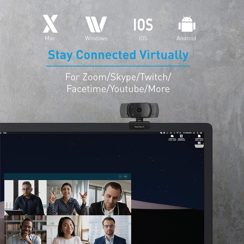 1080P Webcam with Microphone - Stay Connected Virtually - 120° Wide Angle HD 30FPS USB Computer Camera for Desktop
