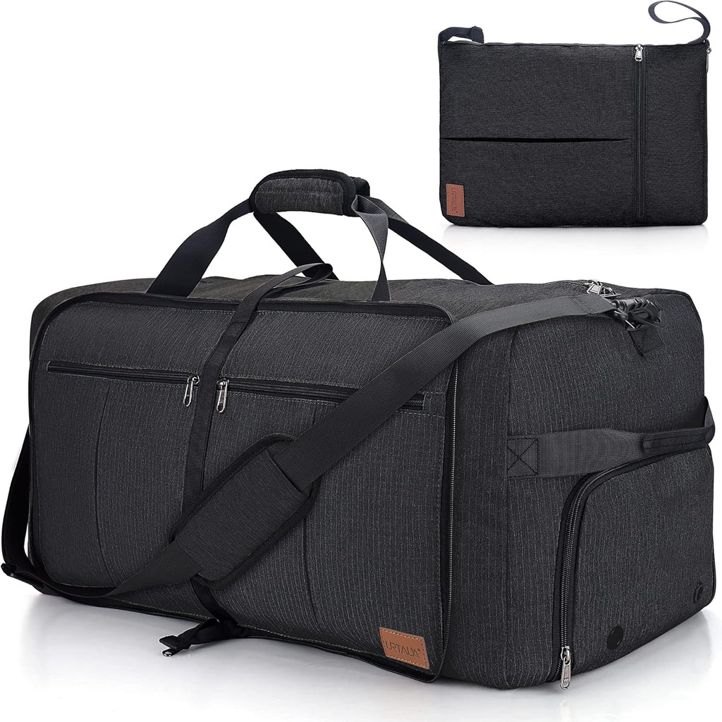 100L Travel Duffle Bag for Men, Urtala 32” Large Duffle Bag for Traveling with Shoe Compartment, Foldable Travel