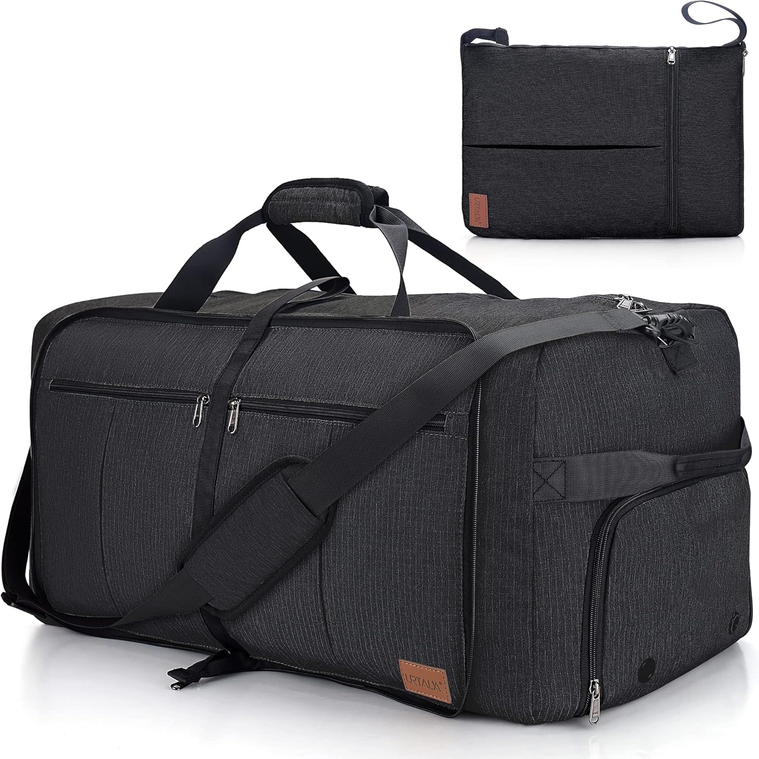 100L Travel Duffle Bag for Men, Urtala 32” Large Duffle Bag for Traveling with Shoe Compartment, Foldable Travel