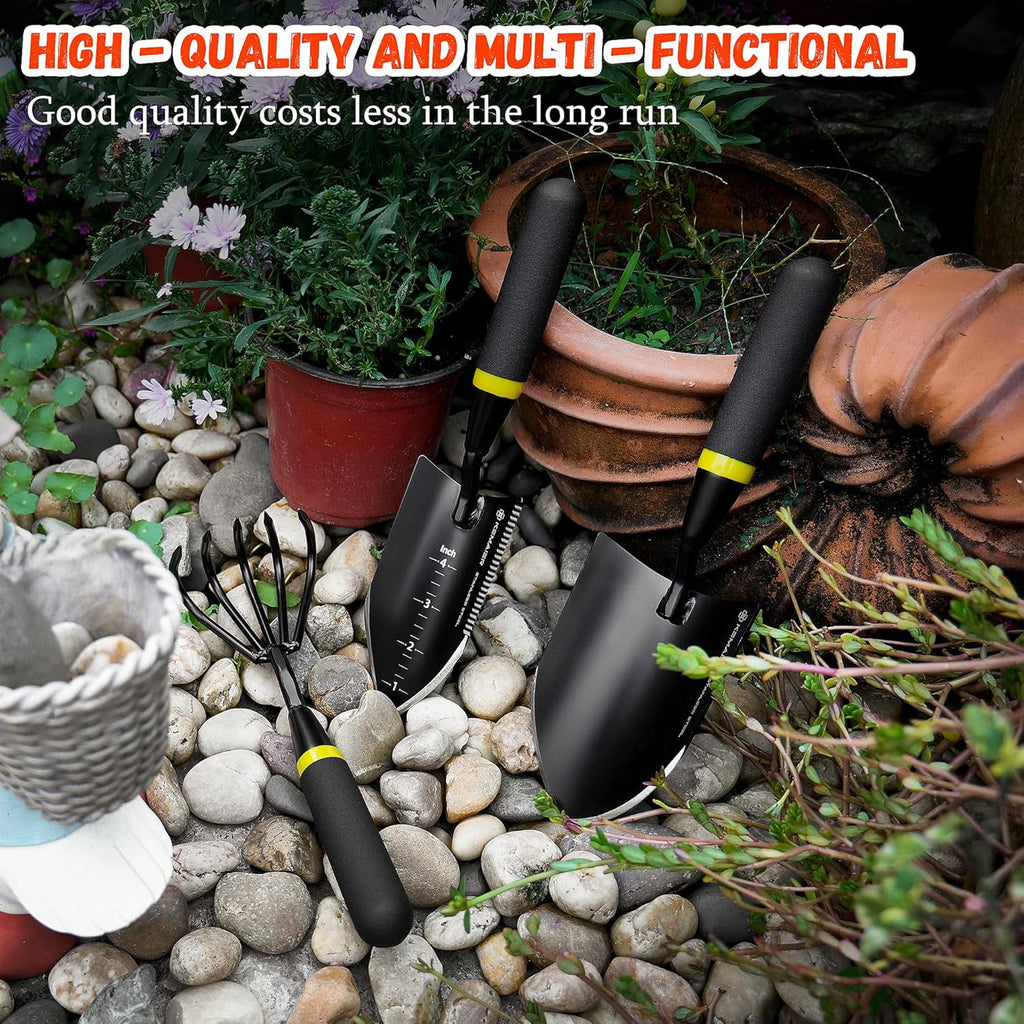 Heavy Duty Stainless Steel Garden Tool Set - Thoughtfully Crafted for Outdoor Patio Use, Perfect for Both Men and