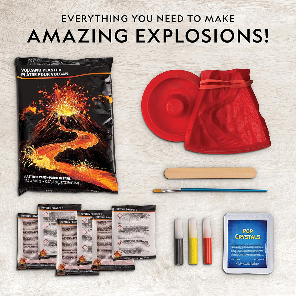 National Geographic Ultimate Volcano Science Kit for Kids Ages 8-12 | 3X More Eruptions, Pop Crystals with Exciting