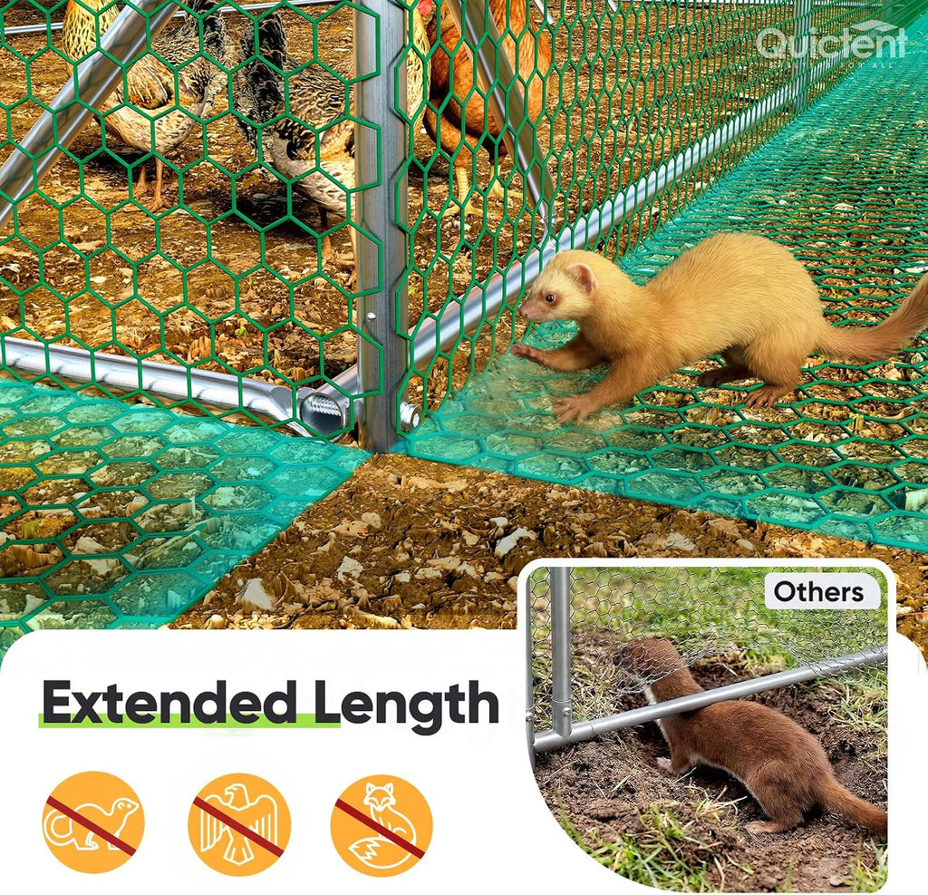 Essential Series 18x9ft Metal Chicken Coop Run w/Climbing Ladder