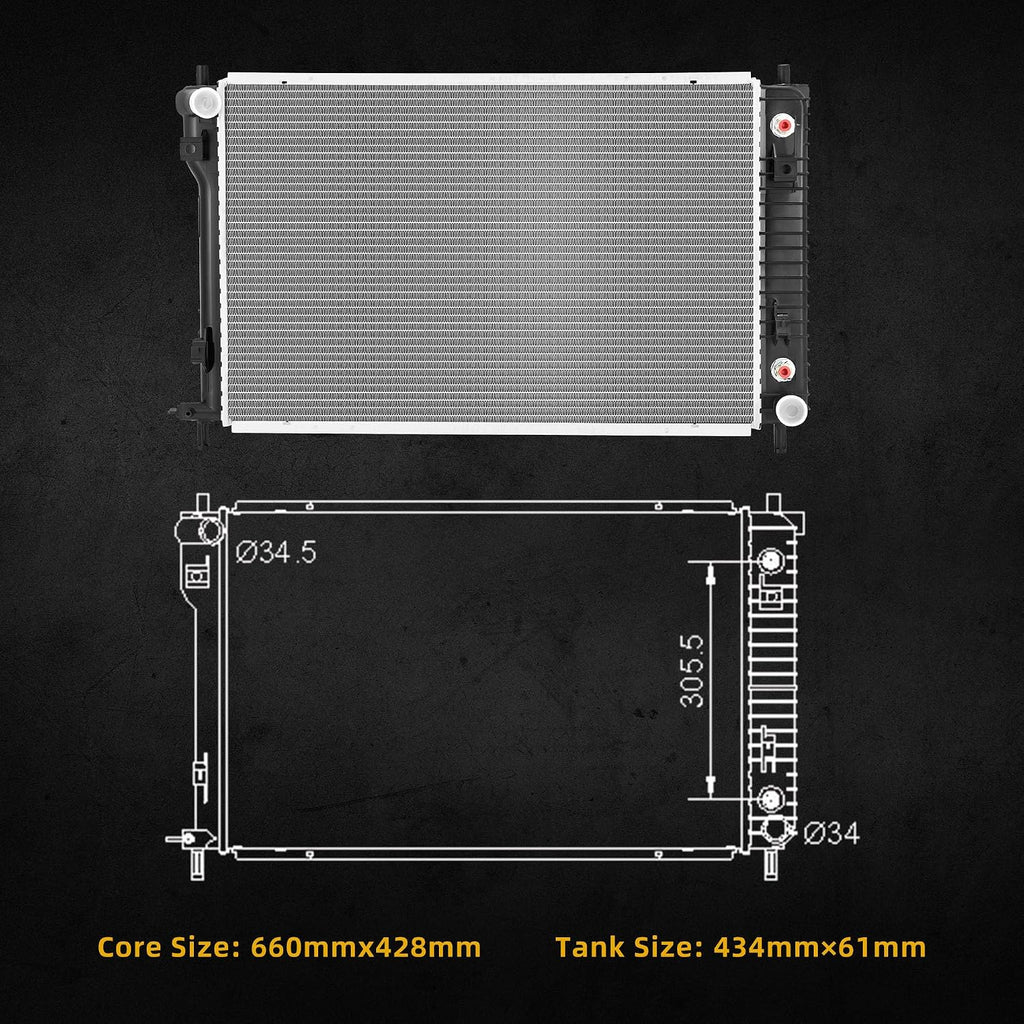 DWVO Complete Radiator Compatible with 2006-2009 Chevrolet Equinox